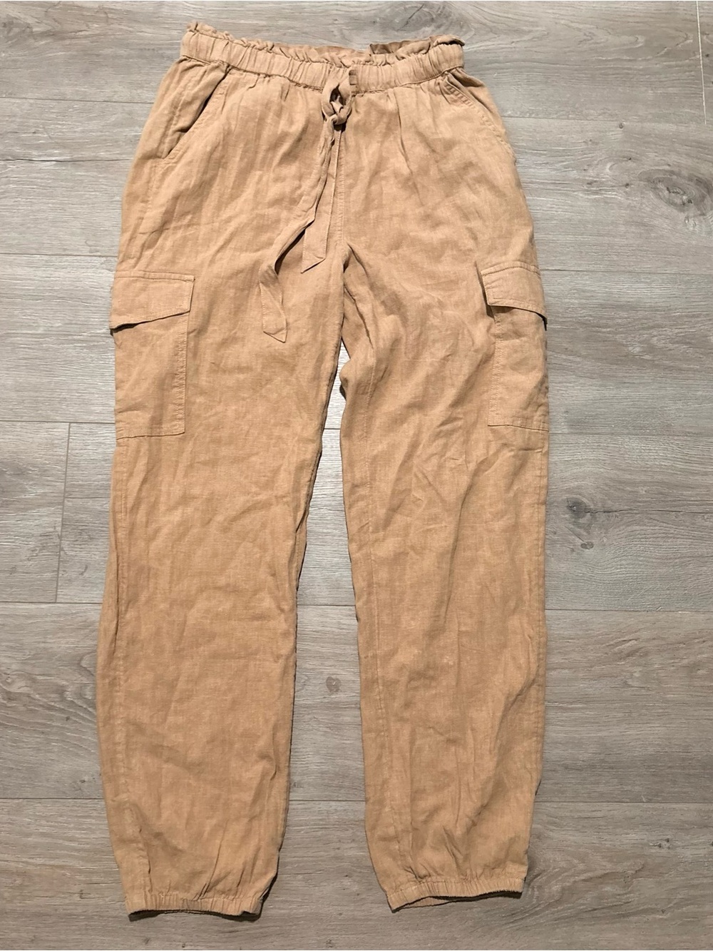 Aerie Cargo Drawstring Pants — Tan xs